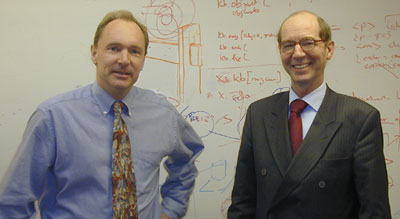 Tim Berners Lee, Director of W3C (left) and Gerard van Oortmerssen, President of ERCIM.