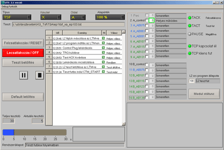 Figure 3: The CTM software during a test.
