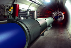 Computer-generated image of the LHC tunnel. © CERN Geneva.