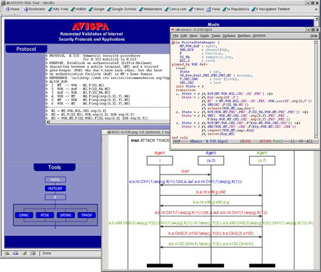 AVISPA Web-based graphical user interface.
