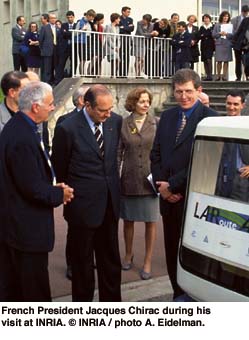 Jacques Chirac at INRIA