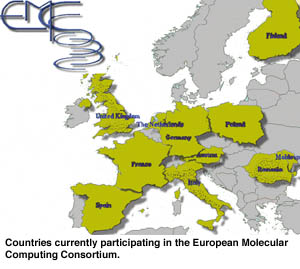 Countries currently participating in the European Molecular Computing Consortium.