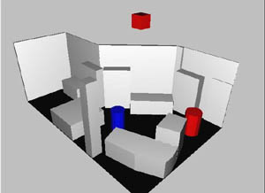 3D animation illustrating the behavior recognition