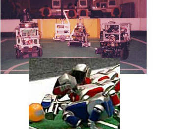 The SPQR team of soccer robots.