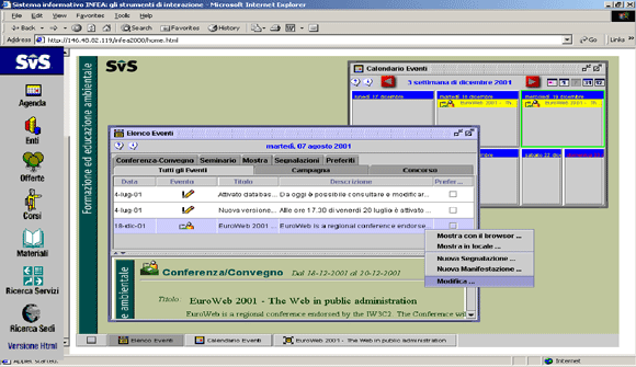 Figure 2: Applet based user interface.