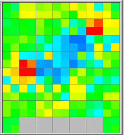 Figure 3: Visualisation of floor tile activity.