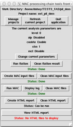 Figure 2: The graphical user interface of the MaC tool.