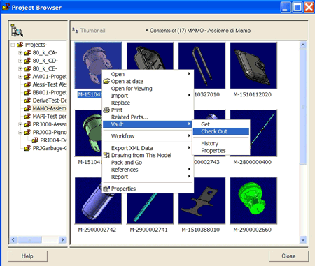 Figure 1: A thinkteam user checks out a document from the vault.