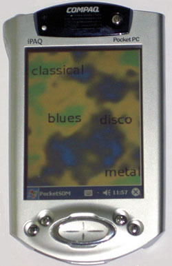 Figure 2: PocketSOMPlayer running on an iPAQ.